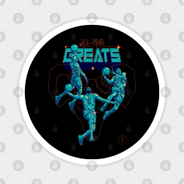 Basket Ball Greats Magnet by AllanDolloso16